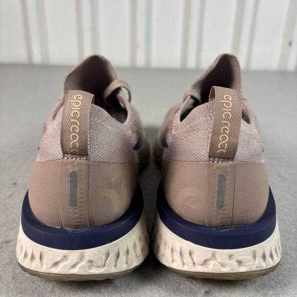Nike Men’s Epic React Flyknit Running Shoes Size 10 Taupe/Obsidian AQ0067-201 - Picture 4 of 6